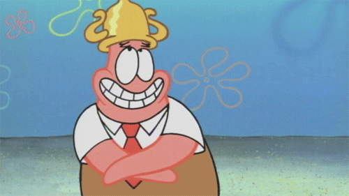 Гиф: Счастливый Патрик из spongebob