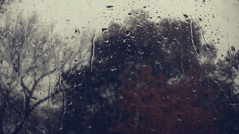 Гиф: Капли дождя на окне